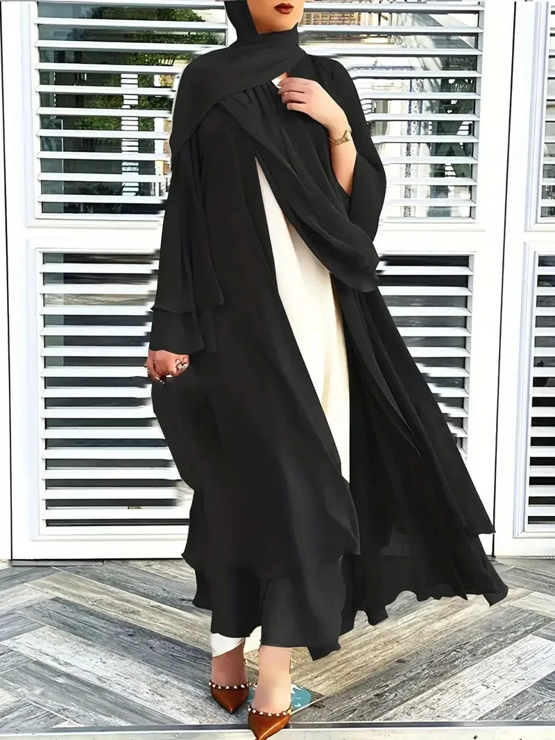 Muslim Long Abaya Dress Turkey Islamic Women Robe Hijab Headscarf Sashes Morocco Kaftan Dubai Arabic Jalabiya Modest Vestidos