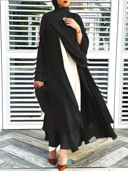Muslim Long Abaya Dress Turkey Islamic Women Robe Hijab Headscarf Sashes Morocco Kaftan Dubai Arabic Jalabiya Modest Vestidos
