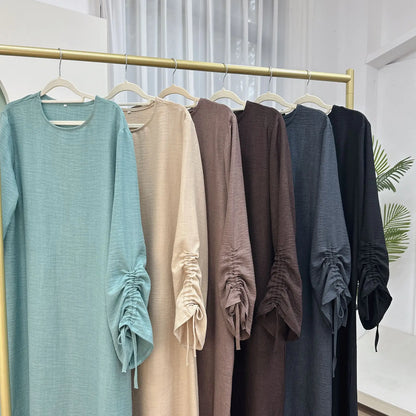 Moroccan Party Eid Ramadan Mubarak Abaya Muslim Maxi Dress Dubai Modest Kaftan Femme Turkey Islam Gown Jalabiya Vestidos Casual