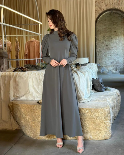 Women Eid Muslim Dresses Lantern Sleeve Morocco Ramadan Solid Sashes Vestidos Dubai Kaftan Arab Slim Casual Abayas Modest