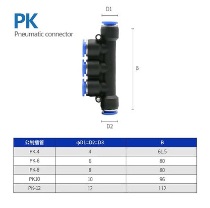 Pneumatic Fitting Fittings Quick Connector Air Water Hose Tube Connectors Plastic PU PY 4mm 6mm 8mm 10mm 12mm Push Into Plug