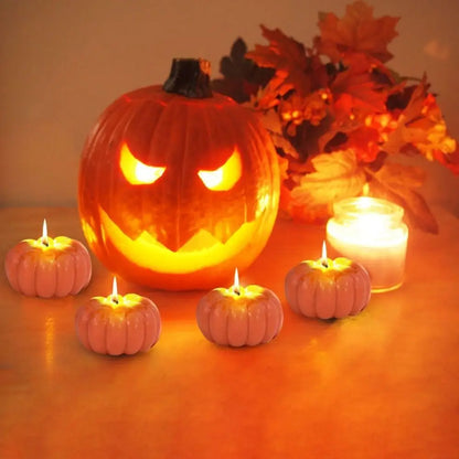 DIY Silicone Pumpkin Candle Mold white 3D Pumpkin Mould Smooth Pumpkin Soap Mold Halloween