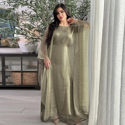 Modest Dress for Women Abaya Bat Sleeve Long Robe Ramadan Morocco Dubai Abayas Kaftan Islam Eid Muslim Vestidos Jalabiya Dresses