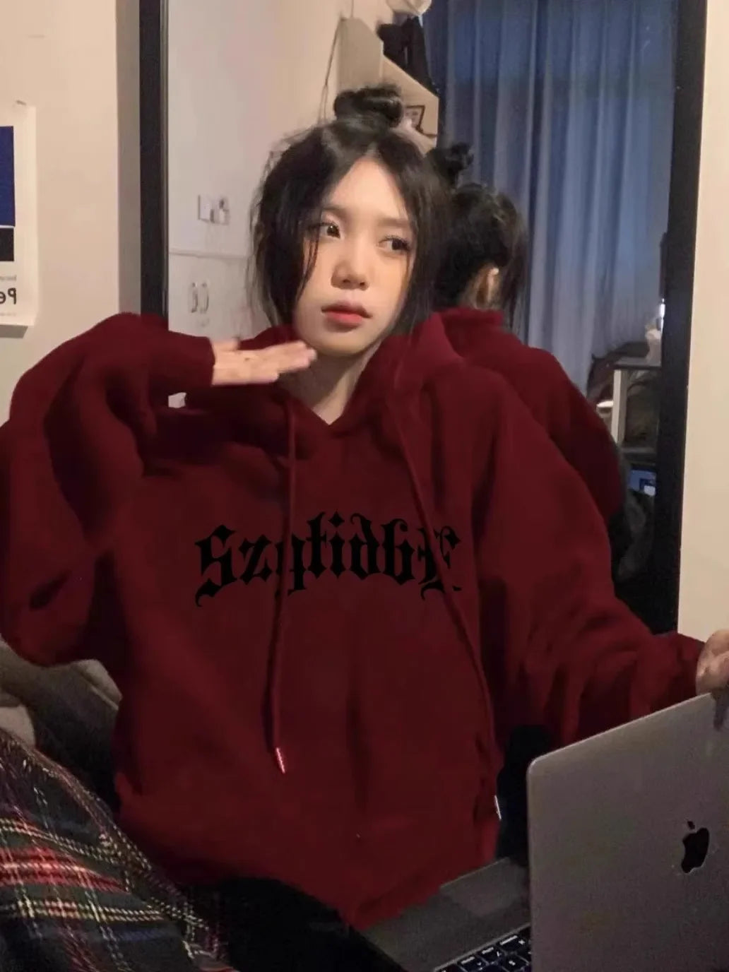 2024 Leisure Street Clothing Hoodie Fashion Hoodie Women's Comfortable Hooded Sweatshirt Hip Hop Street Clothing Y2K Sweat