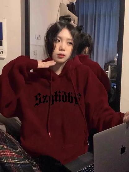 2024 Leisure Street Clothing Hoodie Fashion Hoodie Women's Comfortable Hooded Sweatshirt Hip Hop Street Clothing Y2K Sweat