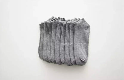 30Pairs/Lot Men's Business Polyester Cotton Socks Black Gray Casual Ankle Socks Antibacterial Soft Fabric Elastic Socks EU38-44