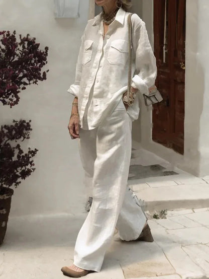 Loose Cotton Linen Trousers