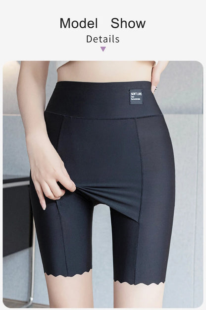 Plus Size Women Shorts Under the Skirt Big Large Summer Seamless Protective Spandex Hip-up Safety Pants Skirt Underpants White