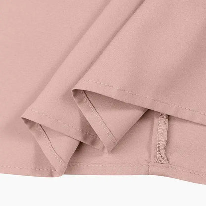 New Elegant Simple Lace-up Muslim Dress Long Sleeve Solid Color Sundress Robe Modest Muslim Robe Dress