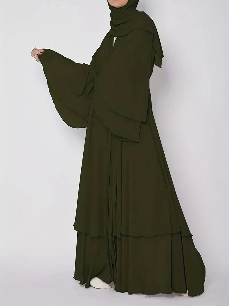 Muslim Long Abaya Dress Turkey Islamic Women Robe Hijab Headscarf Sashes Morocco Kaftan Dubai Arabic Jalabiya Modest Vestidos