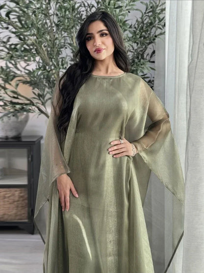 Modest Dress for Women Abaya Bat Sleeve Long Robe Ramadan Morocco Dubai Abayas Kaftan Islam Eid Muslim Vestidos Jalabiya Dresses