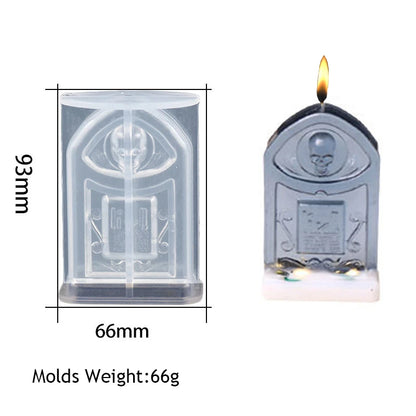 Halloween Ornament Candle Silicone Mold  DIY Handmade Epoxy Resin Pumpkin Tombstone Triple Skulls Wax Craft Molds Party Supplies