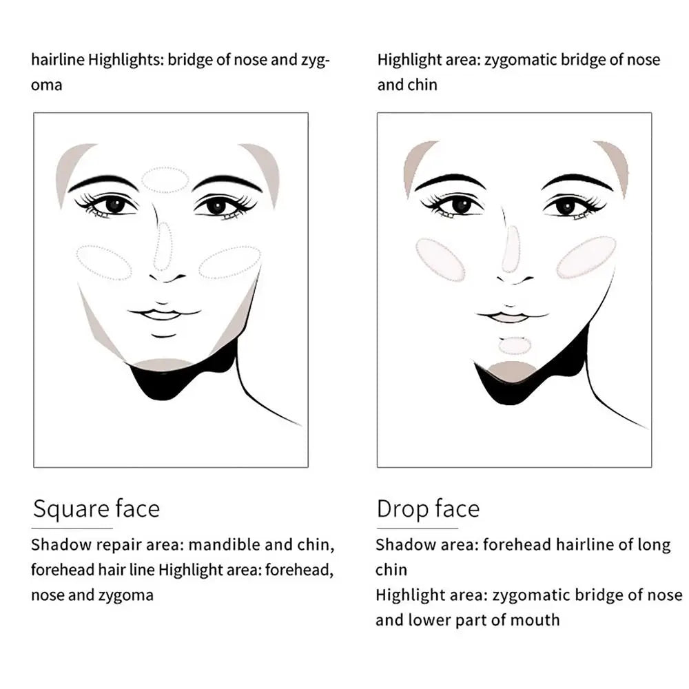 Double Head Highlighter Sticks Waterproof Matte Highlighter Foundation Sculptor Highlighter Makeup Stick Shadow Concealer Pencil