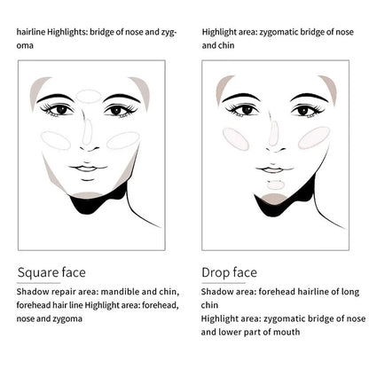 Double Head Highlighter Sticks Waterproof Matte Highlighter Foundation Sculptor Highlighter Makeup Stick Shadow Concealer Pencil