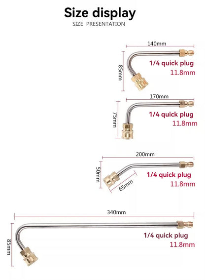 Wholesale of high-pressure car wash water gun elbows by manufacturers, 1/4 quick connect right angle, 90 degree extension rod, c