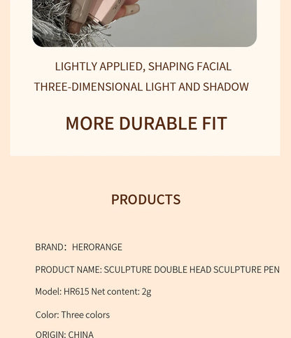 Nose Shadow Bronzers Contouring Makeup Pen Natural Grey Brown Three-dimensional Face Matte Shadow Cream Contour With Brush