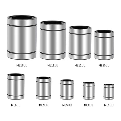 4/10pc LM6UU LM8UU LM10UU LM8LUU LM6LUU LM12UU LM3UU LM4UU LM14UU Long Type 8mm Linear Ball Bearing CNC Parts for CNC 3D Printer