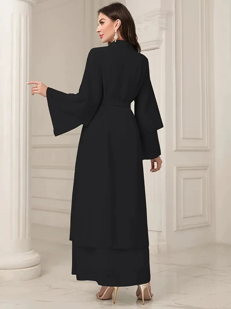 Muslim Long Abaya Dress Turkey Islamic Women Robe Hijab Headscarf Sashes Morocco Kaftan Dubai Arabic Jalabiya Modest Vestidos