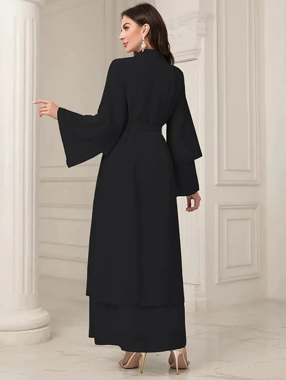 Muslim Long Abaya Dress Turkey Islamic Women Robe Hijab Headscarf Sashes Morocco Kaftan Dubai Arabic Jalabiya Modest Vestidos