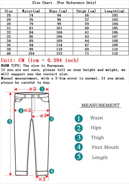 2024 NEW Men's Fashion Business Jeans Classic Style Casual Stretch Slim Jean Pants Male Brand Denim Trousers Black Blue