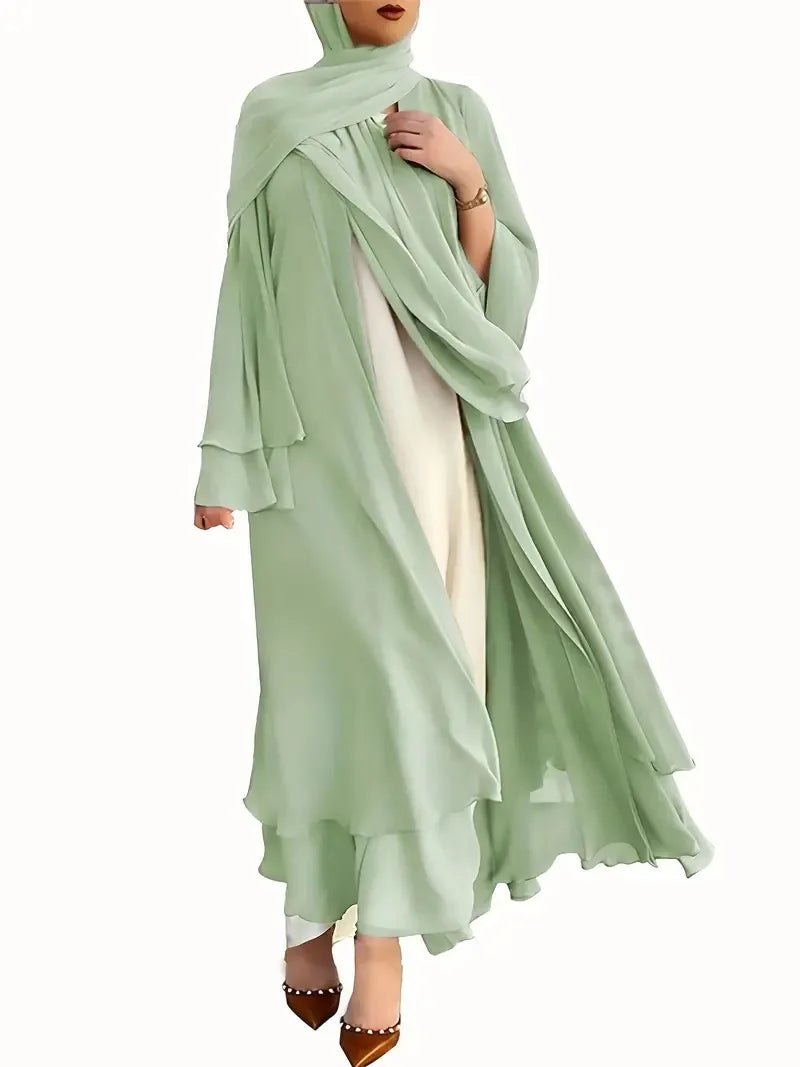 Muslim Long Abaya Dress Turkey Islamic Women Robe Hijab Headscarf Sashes Morocco Kaftan Dubai Arabic Jalabiya Modest Vestidos