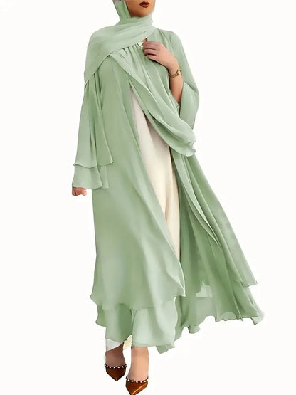 Muslim Long Abaya Dress Turkey Islamic Women Robe Hijab Headscarf Sashes Morocco Kaftan Dubai Arabic Jalabiya Modest Vestidos