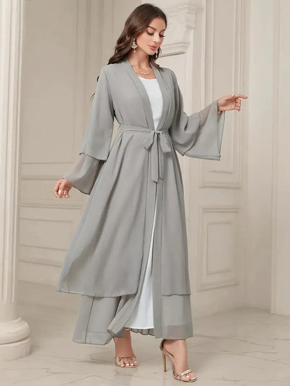 Muslim Long Abaya Dress Turkey Islamic Women Robe Hijab Headscarf Sashes Morocco Kaftan Dubai Arabic Jalabiya Modest Vestidos