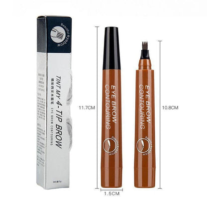 Eyebrows Pen Eyebrow Tattoo Waterproof Liquid Black Eye Brow Makeup Pencil Microblading