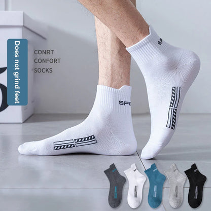 10 Pairs High Quality Men's Socks Casual Breathable Cotton Man Run Sports Socks Spring Autumn Male Sox Gifts Plus Size EUR38-45