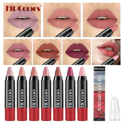 1PC 8 Colors Velvet Matte Lipsticks Pencil Waterproof Long Lasting Sexy Red Lip Stick Non-Stick Cup Makeup Lip Tint Pen Cosmetic