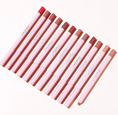 12 Colour Matte Lip Liner Pencil Carving Labial Makeup Lasting Brown Lip Liners Waterproof Lipstick Pen Lip Contouring Cosmetics