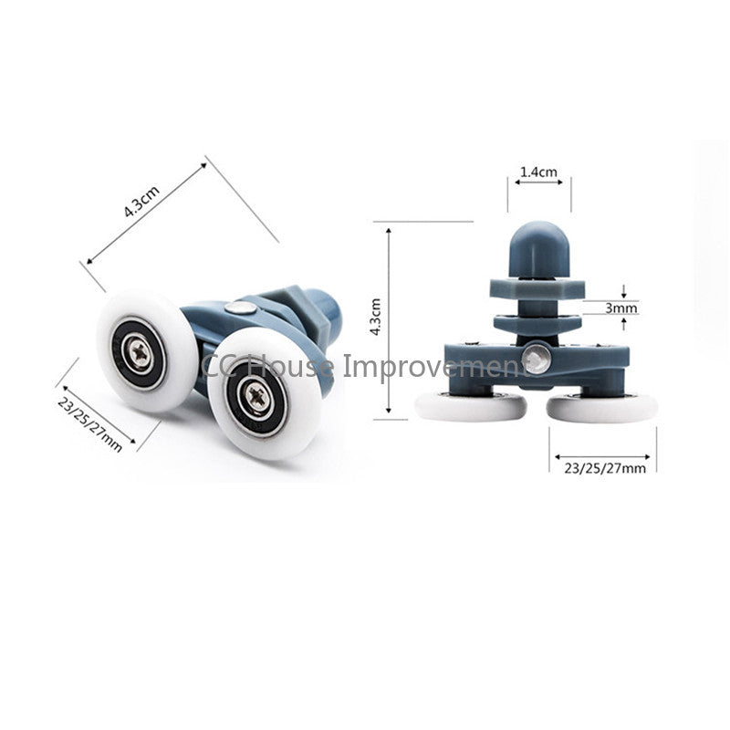 Twin Shower Door Rollers/Runners Wheels Shower Room Pulley