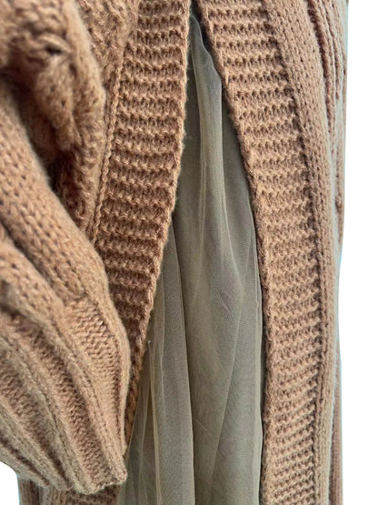 Muslim Women Knitting Dress Modest Robe Vestidos Dubai Saudi Arabic Morocco Abaya Jalabiya Eid Ramadan Knitted Dresses Abayas