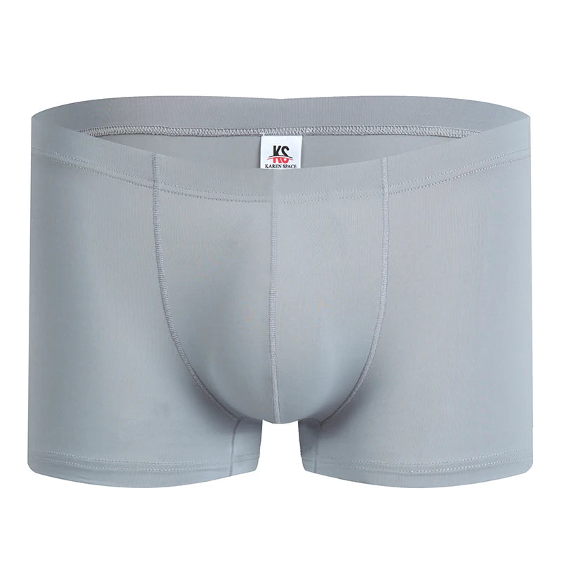 Fashion Boxers Ice Silk Man Underwear Underpants Breathable Comfortable Men's Panties Ultrathin BoxerShorts Trunks