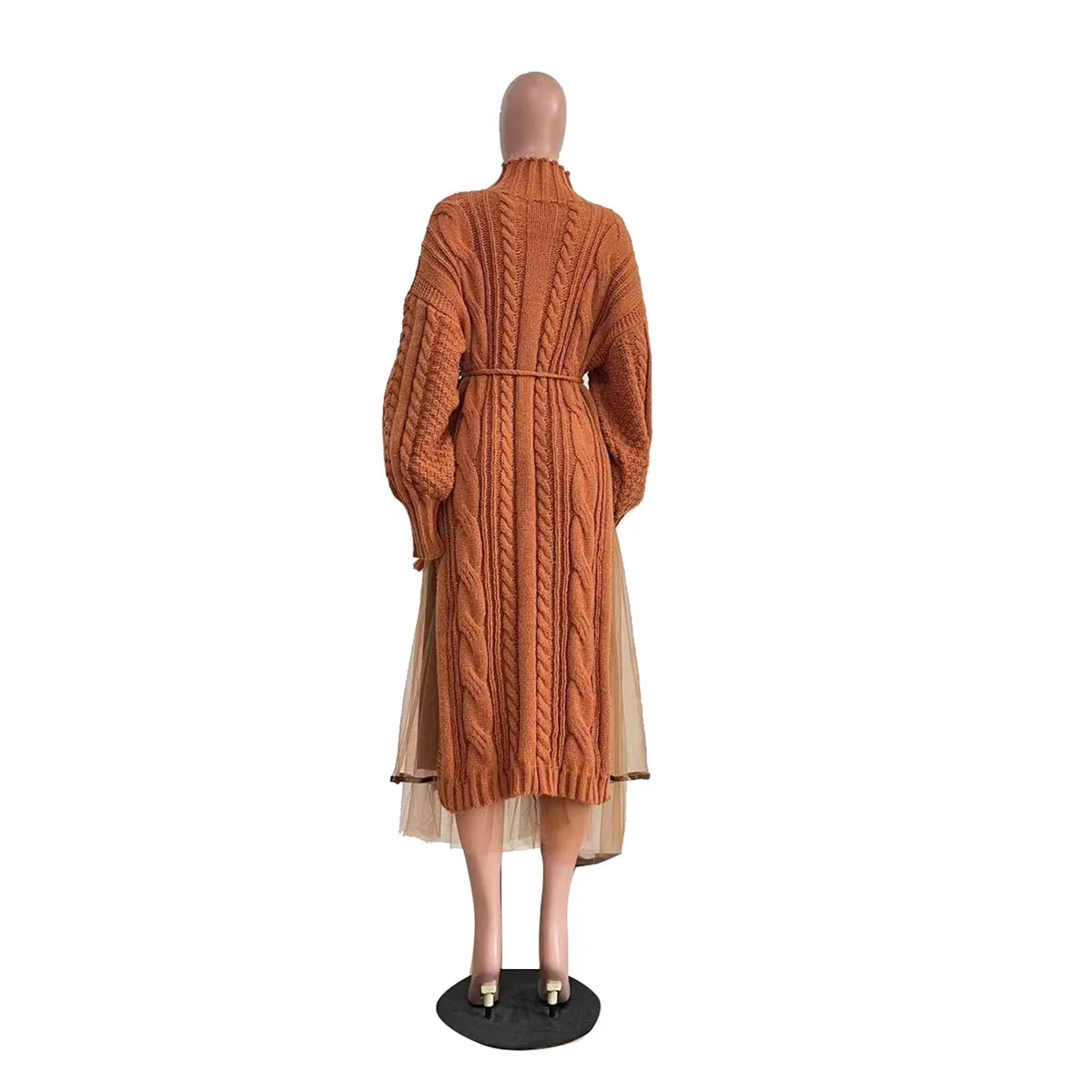 Muslim Women Knitting Dress Modest Robe Vestidos Dubai Saudi Arabic Morocco Abaya Jalabiya Eid Ramadan Knitted Dresses Abayas