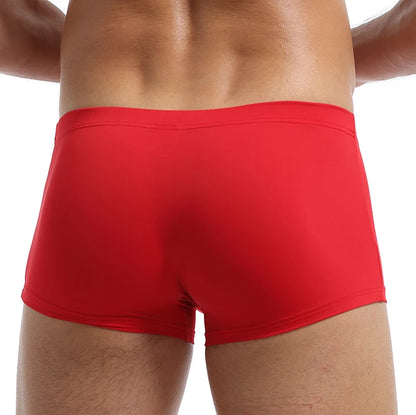 Fashion Boxers Ice Silk Man Underwear Underpants Breathable Comfortable Men's Panties Ultrathin BoxerShorts Trunks