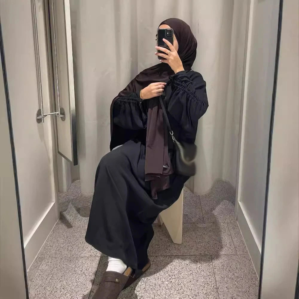 Moroccan Party Eid Ramadan Mubarak Abaya Muslim Maxi Dress Dubai Modest Kaftan Femme Turkey Islam Gown Jalabiya Vestidos Casual