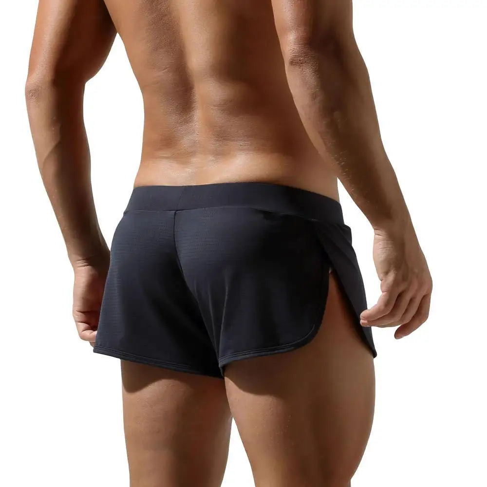 TAUWELL Men's Sleepwear Shorts Mesh Breathable Pajamas Shorts Sexy Underwear Boxer Shorts Soft Loose Lounge Home Sleep Bottoms