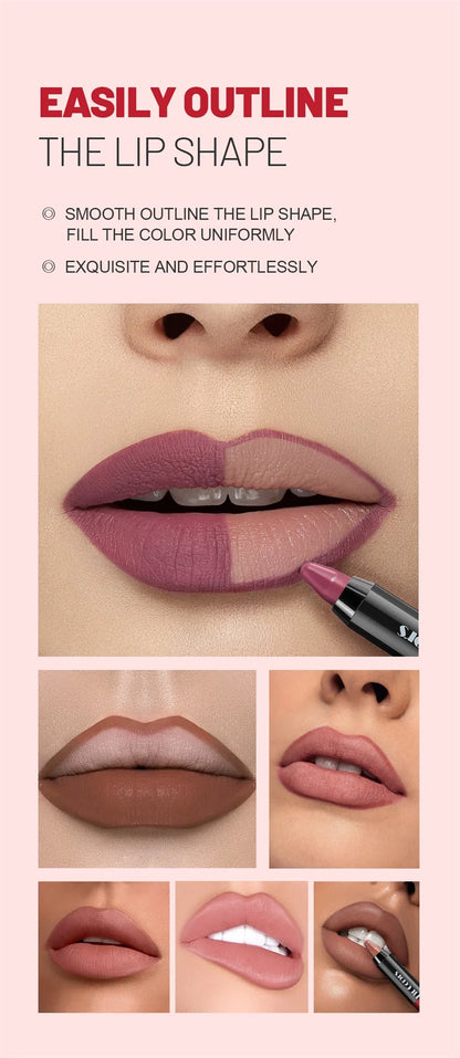 1PC 8 Colors Velvet Matte Lipsticks Pencil Waterproof Long Lasting Sexy Red Lip Stick Non-Stick Cup Makeup Lip Tint Pen Cosmetic