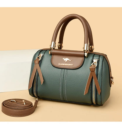 Genuine Luxury Shoulder Croosbody Bags for Women Designer Casual Tote Female Boston Quality Soft Leather Purses and Handbags Sac