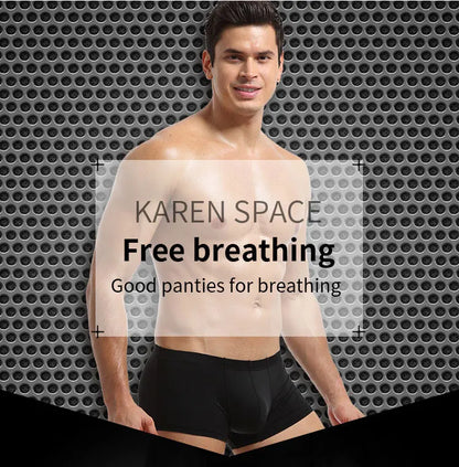 Fashion Boxers Ice Silk Man Underwear Underpants Breathable Comfortable Men's Panties Ultrathin BoxerShorts Trunks