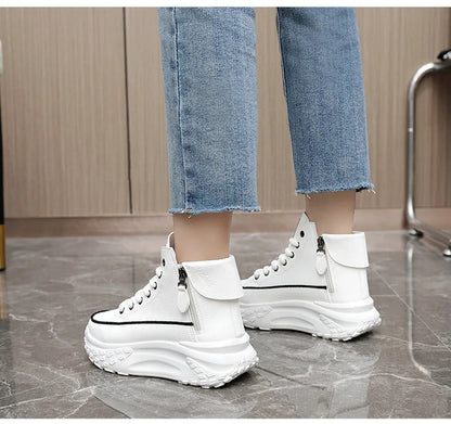 2024 New Women Sneakers Luxury Fashion High Top Women Boots Platform Casual Shoes Outdoor Running Shoes for Women Tenis De Mujer
