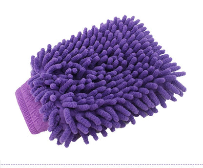 1PC Double-sided Microfiber Washable Car Washing Gloves Car Care Cleaning Gloves Cleaning Cloth Towel Mitt Car Accessories