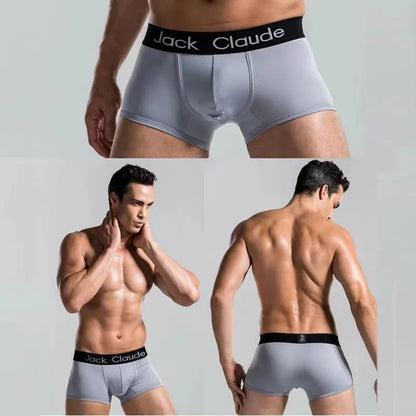 5Pcs/ Men's Underwear Boxer Brand Panties Breathable Modal Milk Silk Sexy Soft Casual Solid Color Underwear Boxer Men's Panties