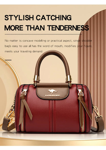 Genuine Luxury Shoulder Croosbody Bags for Women Designer Casual Tote Female Boston Quality Soft Leather Purses and Handbags Sac