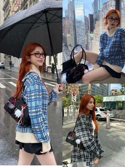 Lux Trendy Street Standoil Korea Designer Bowling Box Handbag for Women Boston Tote Bag PU Leather Bag Female Accessory