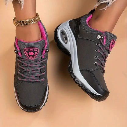 Women Platform Sneakers Casual Fashion Running Shoes For Women Comfortable Vulcanize Sport Shoes Leather Walking Climbing Shoes