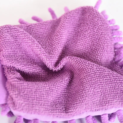 1PC Double-sided Microfiber Washable Car Washing Gloves Car Care Cleaning Gloves Cleaning Cloth Towel Mitt Car Accessories