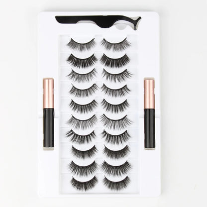 Magnetic Eyelashes Set 3/4/5/10 Pairs Natural Magnet False Eyelashes Makeup Kit Reusable Soft Mink Lashes Eyelash Extension Tool