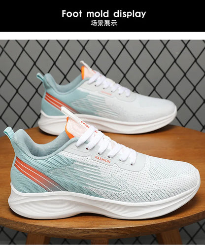 2024 Men's Shoes Spring fashion Soft sole sports single shoes flying woven Casual style men's Running shoes sneakers